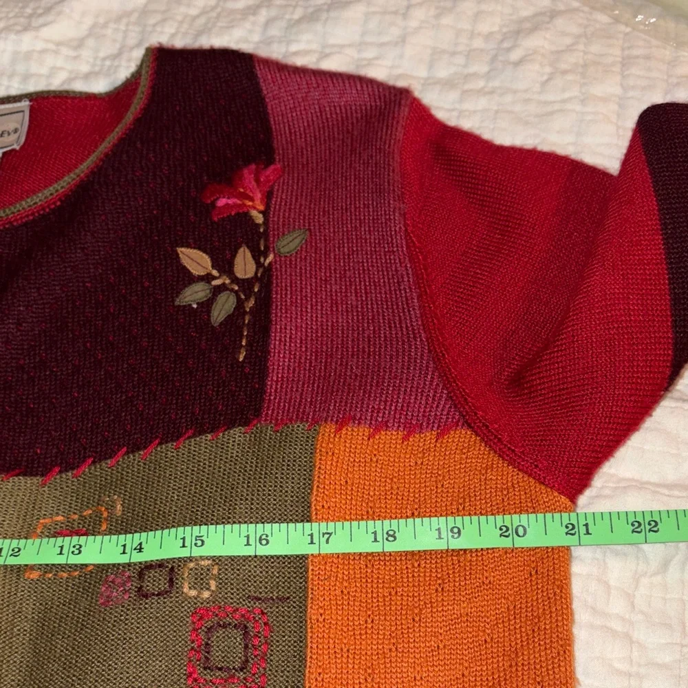 Coldwater Creek Multicolor Patchwork Cardigan-Medium - Picture 8 of 9